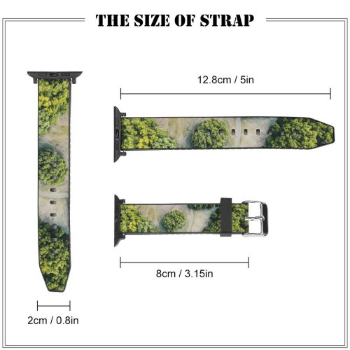 yanfind Watch Strap for Apple Watch Landscape Plant Woodland Forest River Creative Tian Pictures Outdoors Jungle Tree Compatible with iWatch Series 5 4 3 2 1