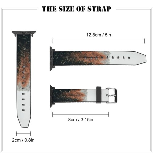 yanfind Watch Strap for Apple Watch Abies Pine Plant Domain Spruce Pictures Winter Tree Fir Wood Public Compatible with iWatch Series 5 4 3 2 1