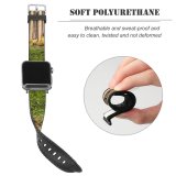 yanfind Watch Strap for Apple Watch Johny Goerend Tree Trunks Forest Greenery Outdoor Daytime Woods Compatible with iWatch Series 5 4 3 2 1