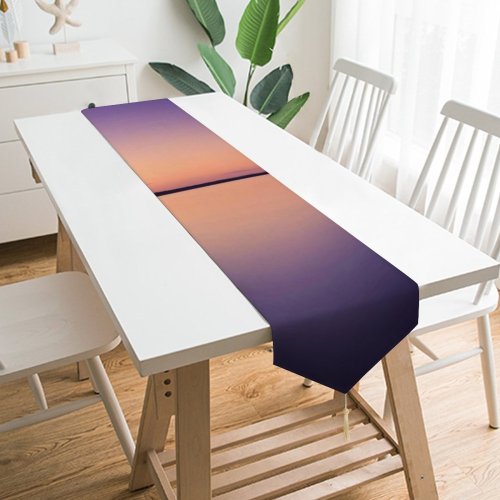 Yanfind Table Runner Backlit Tree Dark Scenery Landscape Evening Travel Island Scene Light Beach Twilight Everyday Dining Wedding Party Holiday Home Decor