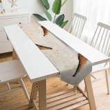 Yanfind Table Runner Winter Lake Landscape Tree Tree Ice Ice Frost Winter Natural Freezing Snow Everyday Dining Wedding Party Holiday Home Decor