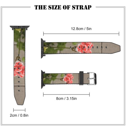 yanfind Watch Strap for Apple Watch Flower Images Free Plant Geranium Petal    Matsuyama Compatible with iWatch Series 5 4 3 2 1