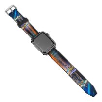 yanfind Watch Strap for Apple Watch Trey Ratcliff Marina Bay Sands Light Show Singapore Laser Lights Colorful River Compatible with iWatch Series 5 4 3 2 1