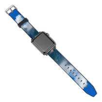 yanfind Watch Strap for Apple Watch Abies Range Tree Sky Slope  Cumulus Snow Domain Plant Fir Compatible with iWatch Series 5 4 3 2 1