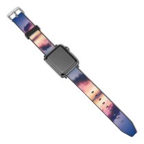 yanfind Watch Strap for Apple Watch Johannes Plenio Golden Hour Sunset River Boating Dusk Reflection Evening Sky Compatible with iWatch Series 5 4 3 2 1