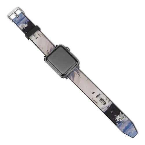 yanfind Watch Strap for Apple Watch Landscape Creative Cotopaxi Pictures Ecuador Cloud Outdoors Ridge Grey Snow Compatible with iWatch Series 5 4 3 2 1