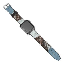 yanfind Watch Strap for Apple Watch Landscape Peak Slope Pictures Outdoors Grey Snow  Free Range Compatible with iWatch Series 5 4 3 2 1