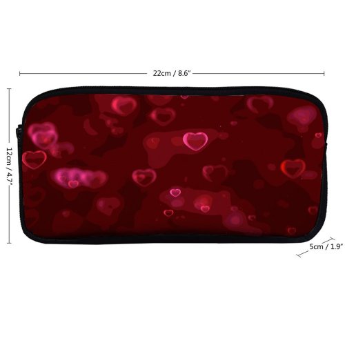 yanfind Pencil Case YHO Tomislav Jakupec Abstract Love Hearts Bokeh Blurred Digital Art Heart Valentines Zipper Pens Pouch Bag for Student Office School