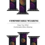 yanfind Watch Strap for Apple Watch Black Dark Jellyfishes Multicolor Underwater Colorful Sea  Aquarium Purple Compatible with iWatch Series 5 4 3 2 1