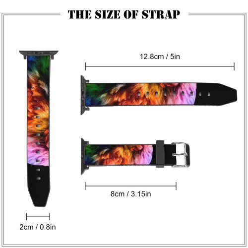 yanfind Watch Strap for Apple Watch John Towner Black Dark Chicken Colorful AMOLED Compatible with iWatch Series 5 4 3 2 1
