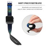 yanfind Watch Strap for Apple Watch Anek Suwannaphoom Singapore Marina Bay Sands Downtown Cityscape City Lights Night Reflections Compatible with iWatch Series 5 4 3 2 1