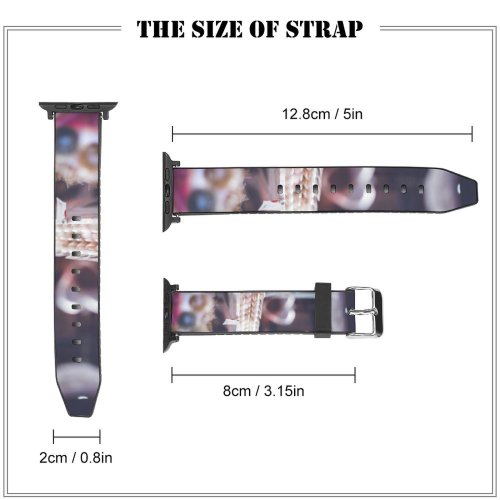 yanfind Watch Strap for Apple Watch United Delicious Confectionery Rainbow Pictures Glass Stock Sweets Dream Free Compatible with iWatch Series 5 4 3 2 1