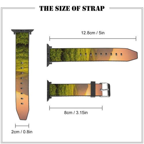 yanfind Watch Strap for Apple Watch Anek Suwannaphoom Tea form Cameron Highlands Sunrise Landscape Hills Agriculture Malaysia Compatible with iWatch Series 5 4 3 2 1