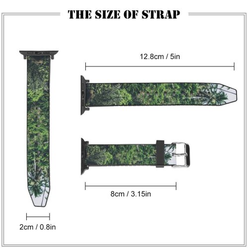 yanfind Watch Strap for Apple Watch Vehicle Plant Wildlife Aircraft Helicopter Pictures Transportation Outdoors Jungle Grey Tree Compatible with iWatch Series 5 4 3 2 1