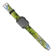 yanfind Watch Strap for Apple Watch Rural Savanna Countryside Plant Domain Pasture Farm Pictures Grassland Outdoors Tree Compatible with iWatch Series 5 4 3 2 1