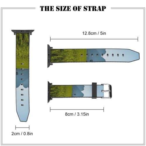 yanfind Watch Strap for Apple Watch Rural Countryside Myanmar Plant Creative Farm Grassland Outdoors (Burma) Grey An Compatible with iWatch Series 5 4 3 2 1