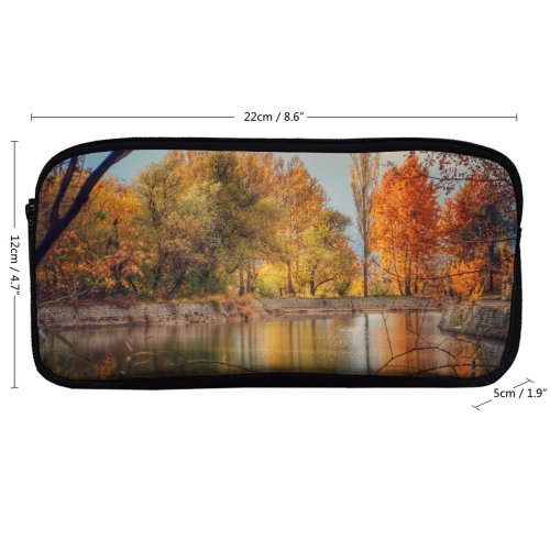 yanfind Pencil Case YHO Images Fall Autumn Land Building Landscape Aliraoufian Wallpapers Plant Outdoors Tree Scenery Zipper Pens Pouch Bag for Student Office School
