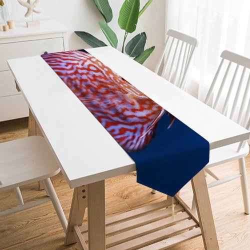 Yanfind Table Runner Biology Beautiful Life Underwater Aquatic Marine Aquarium Wildlife Salt Sea Eye Fish Everyday Dining Wedding Party Holiday Home Decor