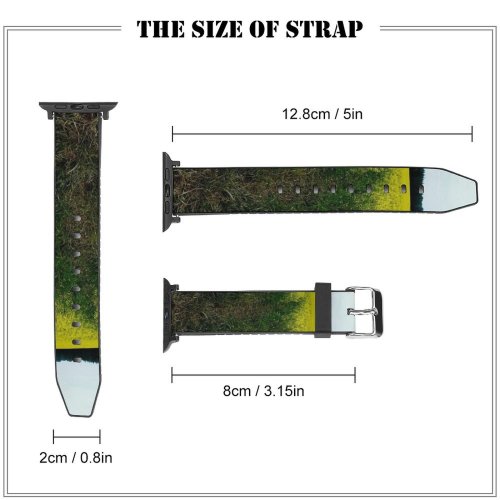 yanfind Watch Strap for Apple Watch Landscape Rural Building Countryside Plant Domain Pasture Farm Pictures Grassland Outdoors Compatible with iWatch Series 5 4 3 2 1
