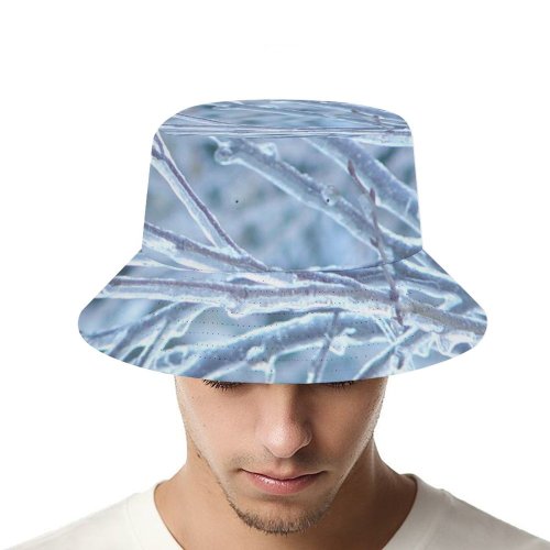 yanfind Adult Fisherman's Hat Winter Sky Winter Ice Ice Branch Crystal Cypress Twig Tree Frost Arizona Fishing Fisherman Cap Travel Beach Sun protection