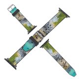 yanfind Watch Strap for Apple Watch Johny Goerend Island Aerial Sea Shore Ocean Rock Coast Clear Compatible with iWatch Series 5 4 3 2 1