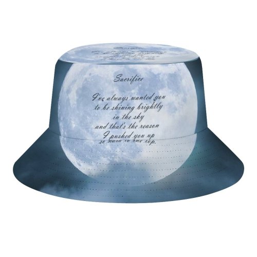 yanfind Adult Fisherman's Hat Nyein Chan Aung Quotes Sacrifice Popular Quotes Moon Clouds Night Dark Inspirational Fishing Fisherman Cap Travel Beach Sun protection