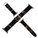 yanfind Watch Strap for Apple Watch Dark Celebrations Year Happy Year's Eve Greetings Holidays January Golden Letters Written Compatible with iWatch Series 5 4 3 2 1