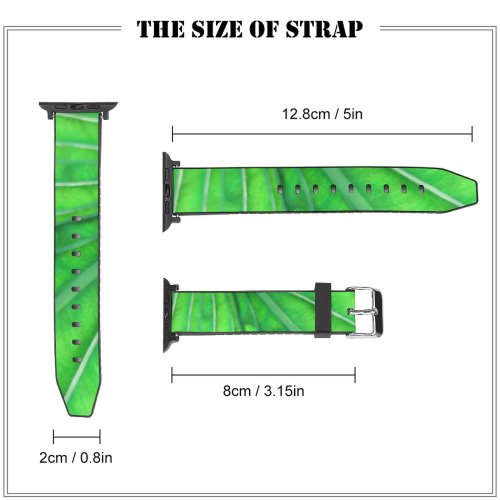 yanfind Watch Strap for Apple Watch Translucent Leaf Plant Botany Garden Mata Hoja Blatt Vegetation Terrestrial Flower Grass Compatible with iWatch Series 5 4 3 2 1