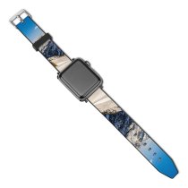 yanfind Watch Strap for Apple Watch Landscape Peak Creative Slope Pictures Outdoors Snow Mointains Französische  Les Compatible with iWatch Series 5 4 3 2 1