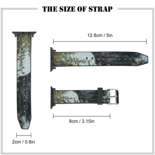 yanfind Watch Strap for Apple Watch Abies Pine Plant Spruce Columbia Pictures Grey Wapta Tree Fir Free Compatible with iWatch Series 5 4 3 2 1