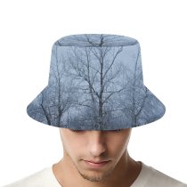 yanfind Adult Fisherman's Hat Winter Frost Dusk Natural Winter Atmospheric Branches Woody Landscape Sky Plant Branch Fishing Fisherman Cap Travel Beach Sun protection