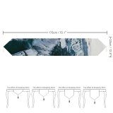 Yanfind Table Runner Drone Glacier Iceland Gulfoss Mountain Snow Waterfall Free Ice Stock Outdoors Everyday Dining Wedding Party Holiday Home Decor