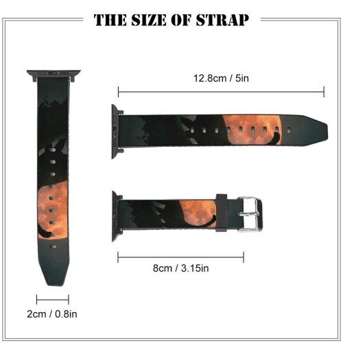 yanfind Watch Strap for Apple Watch Thiago Garcia Graphics CGI Black Dark Dinosaur Kid Night Travel Discover Compatible with iWatch Series 5 4 3 2 1