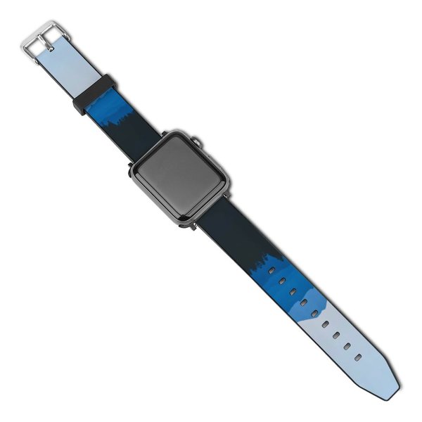 yanfind Watch Strap for Apple Watch Kevin Jantzer Buttes Wilderness  Range Silhouette Forest Landscape Clear Sky Trees Compatible with iWatch Series 5 4 3 2 1