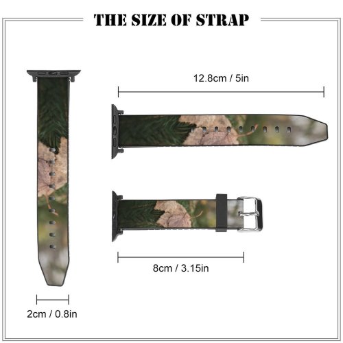 yanfind Watch Strap for Apple Watch Abies Tree Pine Plant Fir Larch Leaf Free Spruce Yew Forest Compatible with iWatch Series 5 4 3 2 1