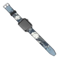 yanfind Watch Strap for Apple Watch Landscape Peak Creative Slope Pictures Quiet Outdoors Austria Grey Snow Tree Compatible with iWatch Series 5 4 3 2 1