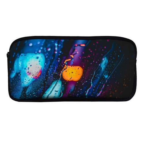 yanfind Pencil Case YHO  Lights Bokeh  Glass Drops Zipper Pens Pouch Bag for Student Office School