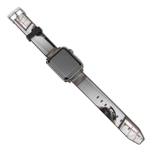 yanfind Watch Strap for Apple Watch Dog Decor Pet Wallpapers Free Pictures Home Grey Images Funny Compatible with iWatch Series 5 4 3 2 1