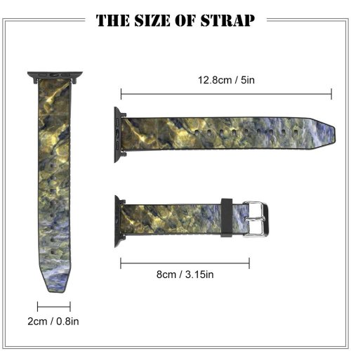 yanfind Watch Strap for Apple Watch Texture Lake Tahoe Nevada Ripple Ripples Sand Algae Rock Seaweed Plant Compatible with iWatch Series 5 4 3 2 1