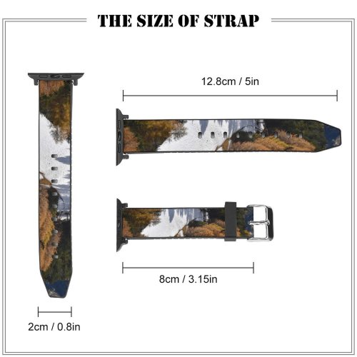 yanfind Watch Strap for Apple Watch Abies Forrest St. Gardena Tree Wood Pine Snow Bozen Plant Fir Compatible with iWatch Series 5 4 3 2 1