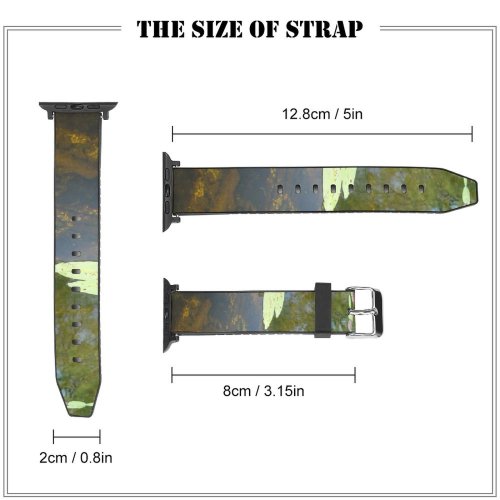 yanfind Watch Strap for Apple Watch Swamp Wetland Everglades  Sawgrass Ecosystem Golden Grass Wetlands Big Cypress Slough Compatible with iWatch Series 5 4 3 2 1