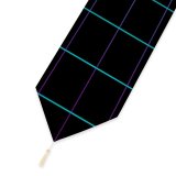 Yanfind Table Runner Abstract Dark Grid Neon Squares Everyday Dining Wedding Party Holiday Home Decor