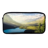 yanfind Pencil Case YHO Robin Christ Banff National Park Peyto Lake Canadian Rockies Mountains Forest Daylight Zipper Pens Pouch Bag for Student Office School