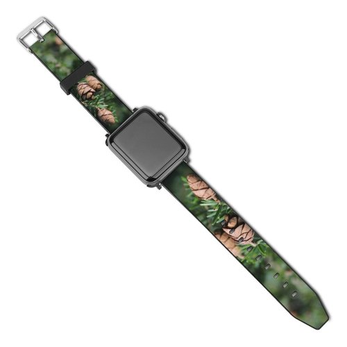 yanfind Watch Strap for Apple Watch Abies Tree Pine Cone Plant Fir Larch Free Fall Yew Insect Compatible with iWatch Series 5 4 3 2 1