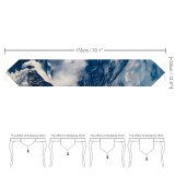 Yanfind Table Runner Landscape Peak Pictures Outdoors Grey Snow Glacier Range Ice Birds Everyday Dining Wedding Party Holiday Home Decor
