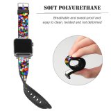 yanfind Watch Strap for Apple Watch Decoration Abstract Dots Colour Night Festive Light Free Carnival Colorful Freelense Compatible with iWatch Series 5 4 3 2 1