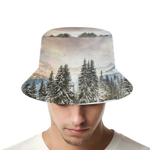 yanfind Adult Fisherman's Hat Robin Kamp Mount Eggli Swiss Alps Mountain Range Snow Covered Winter Snowy Fishing Fisherman Cap Travel Beach Sun protection