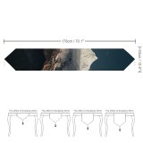 Yanfind Table Runner Scenery  Range Glacier Slope Mountain Snow Free Ice Stock Outdoors Everyday Dining Wedding Party Holiday Home Decor