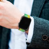 yanfind Watch Strap for Apple Watch Daniele Levis Pelusi Faux Fur Pom Balls Multicolor Colorful Macro Closeup Vibrant Compatible with iWatch Series 5 4 3 2 1
