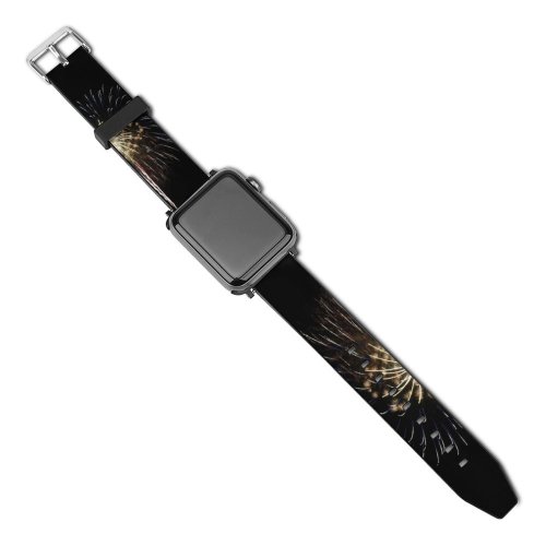 yanfind Watch Strap for Apple Watch Th July Independence Fireworks  Fire Sparks Washington River Darkness Night Midnight Compatible with iWatch Series 5 4 3 2 1